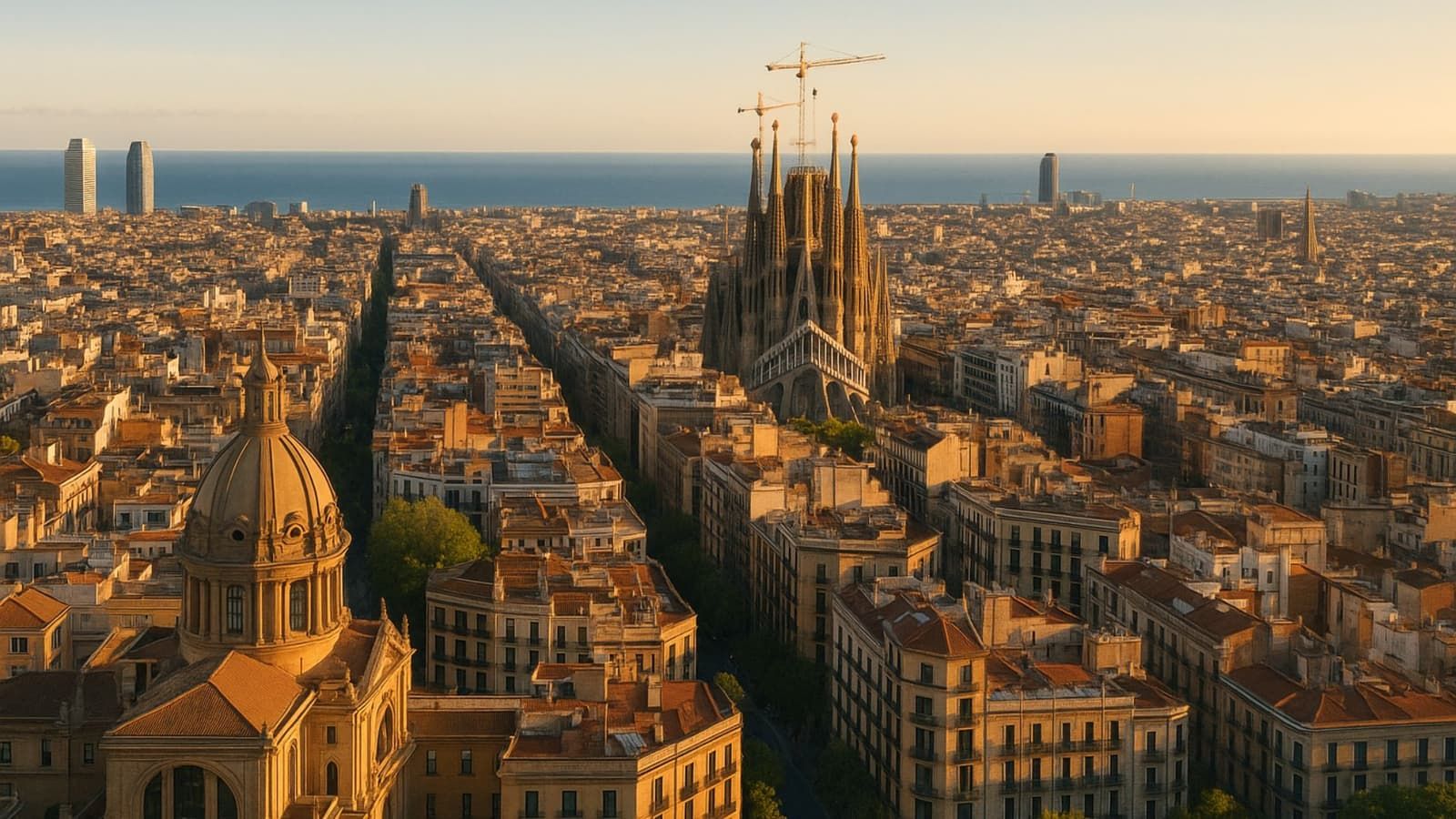 Placas solares fotovoltaicas instaladas en la cubierta de una vivienda de Barcelona