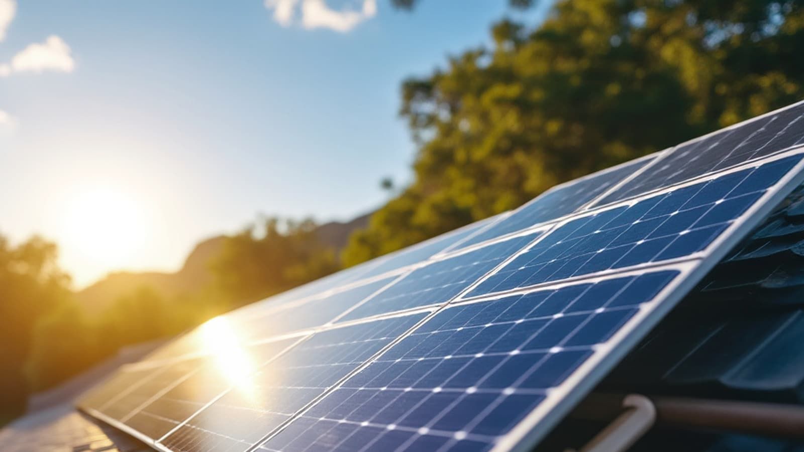 Placas solares fotovoltaicas instaladas en la cubierta de una vivienda de Jerez de la Frontera