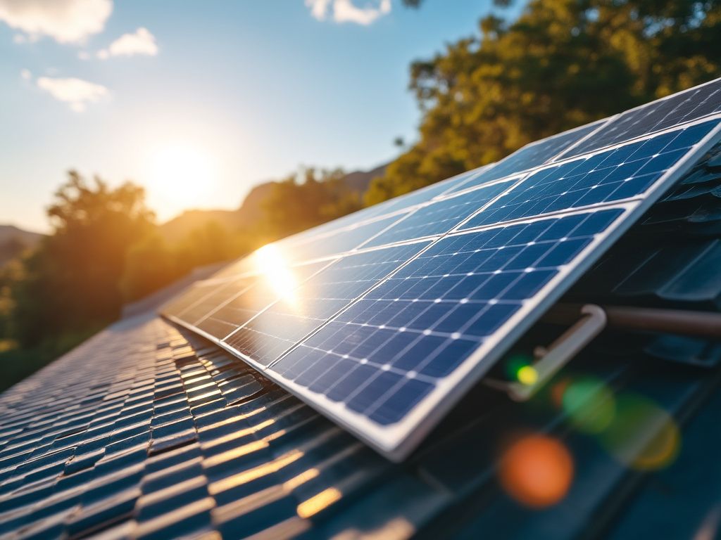 Instalación de placas solares fotovoltaicas sobre la cubierta de una vivienda unifamiliar en España