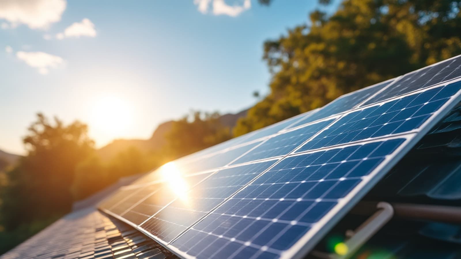 Placas solares fotovoltaicas instaladas en la cubierta de una vivienda de Palma de Mallorca