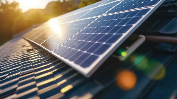 Instalación de placas solares en una cubierta de Santander